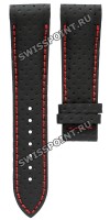 Черный кожаный ремешок Tissot T610028063, теленок, 21/18, без замка, для часов Tissot T-Race T027.414, T027.417