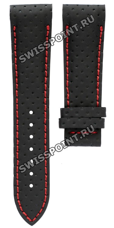 Черный кожаный ремешок Tissot T610028063, теленок, 21/18, без замка, для часов Tissot T-Race T027.414, T027.417