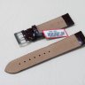 Коричневый кожаный ремешок из кожи теленка STAILER ORIGINAL 1032-2001 размер (20/18 мм), длина M (105 / 70 мм) с тиснением под кожу крокодила