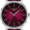 Бордовый синтетический ремешок Tissot T604048061, 16/14, стальная пряжка, для часов Tissot T-Lady T143.210.17.331.00 Every Time