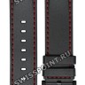 Черный каучуковый ремешок Certina C603019462, красная прострочка, черная пряжка, для часов Certina DS-2 C024.447.17.051.33