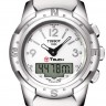 Белый кожаный ремешок Tissot T610032081, теленок, 21/18, интегрированный, без замка, для часов Tissot T-Touch II T047.220, T047220A