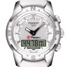 Белый кожаный ремешок Tissot T610032081, теленок, 21/18, интегрированный, без замка, для часов Tissot T-Touch II T047.220, T047220A