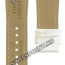 Белый кожаный ремешок Tissot T610032081, теленок, 21/18, интегрированный, без замка, для часов Tissot T-Touch II T047.220, T047220A