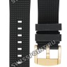 Черный каучуковый ремешок Certina C603019563, желтая пряжка, для часов Certina DS Podium C001.639.97.057.04