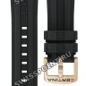 Черный каучуковый ремешок Certina C603019563, желтая пряжка, для часов Certina DS Podium C001.639.97.057.04