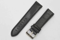 Черный кожаный ремешок Stailer 3581-2411 (24/22мм)