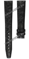 Черный кожаный ремешок Longines L682100612, 17/14, без замка, для часов Longines Agassiz L4.508.6, L4.508.7