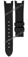 Черный силиконовый ремешок Balmain B1732245, 18/16, с вырезом 9 мм, без замка, для часов Balmain Iconic 4351, 4355