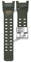 Зеленый полимерный ремешок Casio 10664307 для часов Casio GWG-B1000-3A