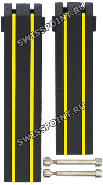 Черный каучуковый ремешок Tissot T610036576, без замка, для часов Tissot T-Race T092.417, T092.427 MotoGP