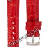 Красный кожаный ремешок Tissot T600044025 / T610044026, теленок, глянцевый, 16/14, стальная пряжка, для часов Tissot PR 100 T101.210, T101210