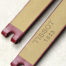 Бордовый кожаный ремешок Tissot T600020642, теленок, 10/10, с вырезом, стальная пряжка, для часов Tissot Flamingo T003.209, T003209A