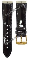 Черный кожаный ремешок Tissot T600019696, теленок, 21/18, желтая пряжка, Rapunzel для часов Tissot G732, H831