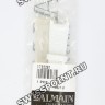 Белый кожаный ремешок Balmain B1732281, 14/12, с вырезом 9 мм, без замка, для часов Balmain 1818
