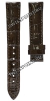Коричневый лаковый кожаный ремешок Tissot T610036800, теленок, без замка, 16/14 мм, для часов Tissot Chemin Des Tourelles Powermatic 80 Lady T099.207