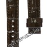 Коричневый лаковый кожаный ремешок Tissot T610036800, теленок, без замка, 16/14 мм, для часов Tissot Chemin Des Tourelles Powermatic 80 Lady T099.207
