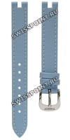 Голубой кожаный ремешок Tissot T600035188, теленок, 12/12, с вырезом, стальная пряжка, для часов Tissot Pinky T084.210