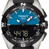 Черный кожаный ремешок Tissot T610035306, теленок, 22/20, интегрированный, без замка, для часов Tissot T-Touch Solar T091.420, T091420A, T110.420