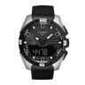 Черный кожаный ремешок Tissot T610035306, теленок, 22/20, интегрированный, без замка, для часов Tissot T-Touch Solar T091.420, T091420A, T110.420