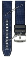 Синий каучуковый ремешок Tissot T604047161 с тканевой накладкой, 22/22, стальная пряжка, для часов Tissot T-Sport T125.617.17.051.03 Supersport Chrono