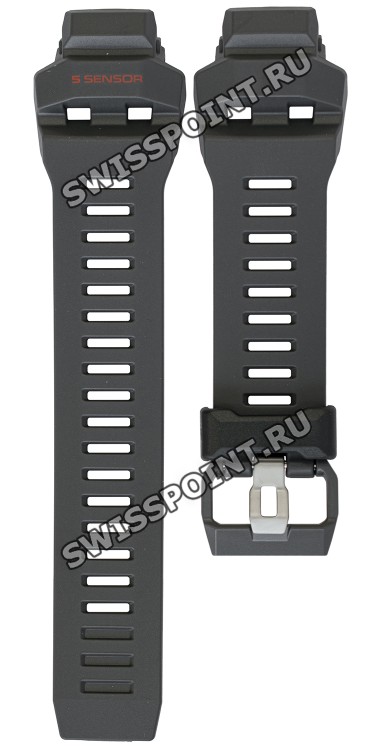 Серый полимерный ремешок Casio 10606824 для часов Casio GBD-H1000-8E