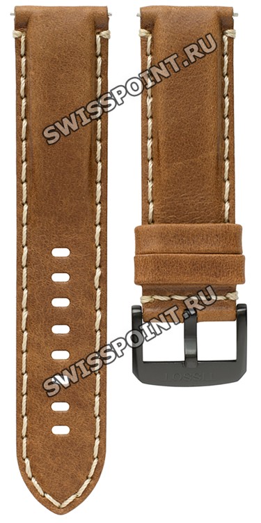 Коричневый кожаный ремешок Tissot T600044978 / T610044979, теленок, 22/22, черная пряжка, для часов Tissot SuperSport Chrono T125.617.36.051.01
