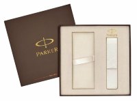 Подарочная VIP коробка Parker с белым чехлом для ручки 1910452