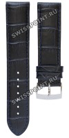 Синий кожаный ремешок Tissot T600044051 / T610044052, теленок, 21/20, стальная пряжка, для часов Tissot Every Time T109.610, T109610