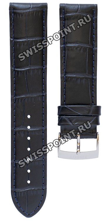 Синий кожаный ремешок Tissot T600044051 / T610044052, теленок, 21/20, стальная пряжка, для часов Tissot Every Time T109.610, T109610
