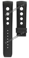 Черный кожаный ремешок Tissot T610029672, теленок, 22/20, с отверстиями, без замка, для часов Tissot PRS 516 T044.614, T044614A, T044.632, T044632A
