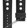 Черный кожаный ремешок Tissot T610029672, теленок, 22/20, с отверстиями, без замка, для часов Tissot PRS 516 T044.614, T044614A, T044.632, T044632A