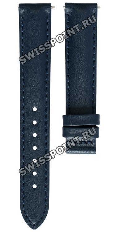 Синий кожаный ремешок Tissot T610046075, 15/14, без замка, для часов Tissot T-Lady T930.007.46.046.00 My Lady