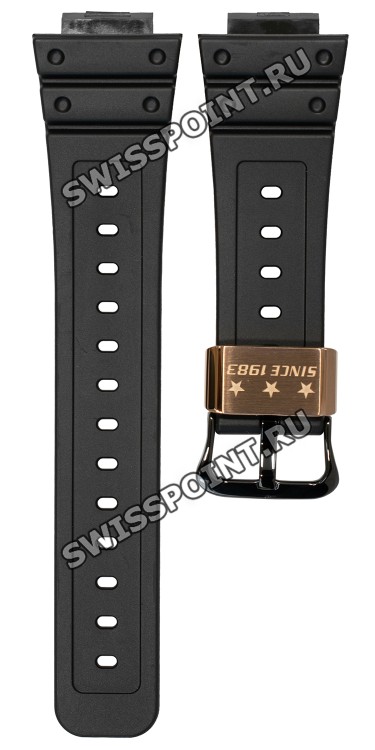 Черный полимерный ремешок Casio 10442291 для часов Casio DW-5030C-1