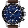 Коричневый кожаный ремешок Tissot T600044980 / T610044981, 22/22, теленок, стальная пряжка, для часов Tissot SuperSport Chrono T125.617.16.031.00, T125.617.16.041.00, T125.617.16.051.01