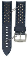 Синий кожаный ремешок Tissot T600044486 / T610044488, теленок, 22/22, серая пряжка, для часов Tissot Chrono XL T116.617.36.047.02, T116617