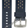Синий кожаный ремешок Tissot T600044486 / T610044488, теленок, 22/22, серая пряжка, для часов Tissot Chrono XL T116.617.36.047.02, T116617
