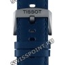 Синий кожаный ремешок Tissot T600044486 / T610044488, теленок, 22/22, серая пряжка, для часов Tissot Chrono XL T116.617.36.047.02, T116617