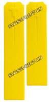 Желтый силиконовый ремешок Tissot T610020718, 20/20, без замка, для часов Tissot T-Touch Nascar Z252/352, Z253/353