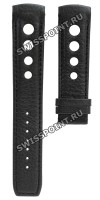 Черный кожаный ремешок Tissot T610029673, теленок, 22/20, с отверстиями, без замка, для часов Tissot PRS 516 T044.614, T044614A, T044.632, T044632A