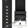 Черный каучуковый ремешок Tissot T604047163 с тканевой накладкой, 22/22, стальная пряжка, для часов Tissot T-Sport T125.617.17.051.02 Supersport Chrono