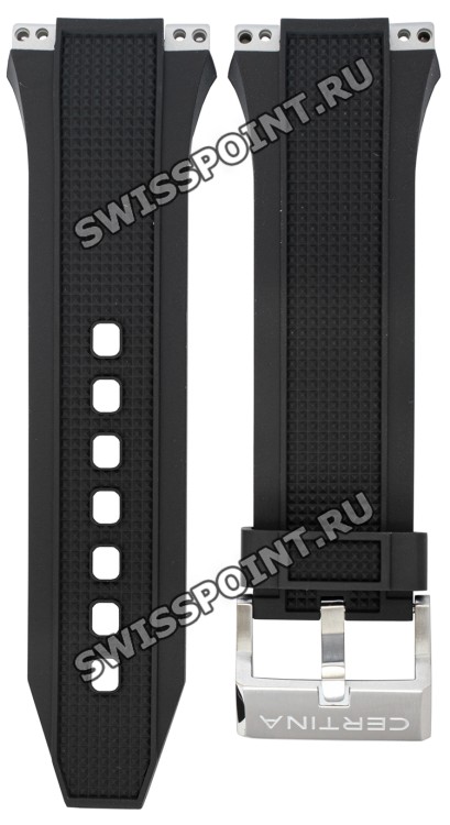 Черный каучуковый ремешок Certina C603017962, стальная пряжка, для часов Certina DS Eagle C023.739.27.051.00