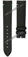 Черный кожаный ремешок Longines L682156539, 19/18, без замка, для часов Longines Flagship Heritage L4.817.4.09.0
