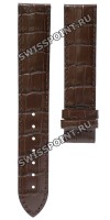 Коричневый кожаный ремешок Tissot T610014578, удлиненный, 19/18 XL, имитация крокодила, без замка, для часов Tissot T014.430, T014.410, T014.417, T014.421