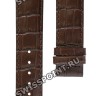Коричневый кожаный ремешок Tissot T610014578, удлиненный, 19/18 XL, имитация крокодила, без замка, для часов Tissot T014.430, T014.410, T014.417, T014.421