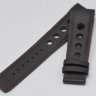 Черный кожаный ремешок Tissot T610034296, 23/20, теленок, интегрированный, красная прострочка, без замка, для часов Tissot PRS 516 T079.427.26.057.00, T079427A