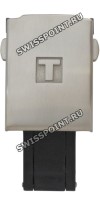 Титановый / пластиковый раскладной замок Tissot T640033494 с кнопками, 20 мм, для каучукового ремешка часов Tissot T-Touch Solar T091.420