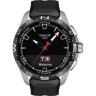 Черный каучуковый ремешок Tissot T603044330, 23/22, титановая пряжка, для часов Tissot T121.420.47.051.00 T-Touch Connect Solar