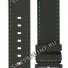 Черный каучуковый ремешок Certina C603019463, зеленая прострочка, черная пряжка, для часов Certina DS-2 C024.447.17.051.22