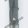 Черный каучуковый ремешок Certina C603019463, зеленая прострочка, черная пряжка, для часов Certina DS-2 C024.447.17.051.22